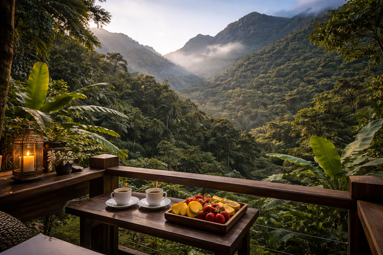 Vista para montanhas e natureza em Morretes