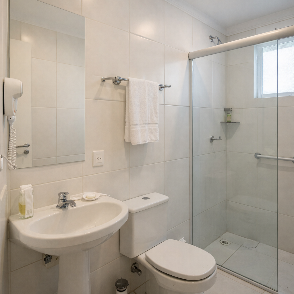 Banheiro do Quarto Econômico Garden